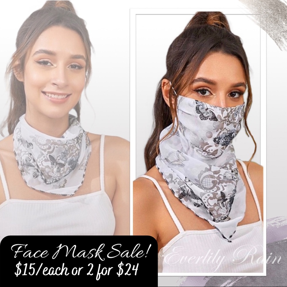 FACE MASK SALE! Pretty Convertible Scarf Face Mask - Picture 1 of 12